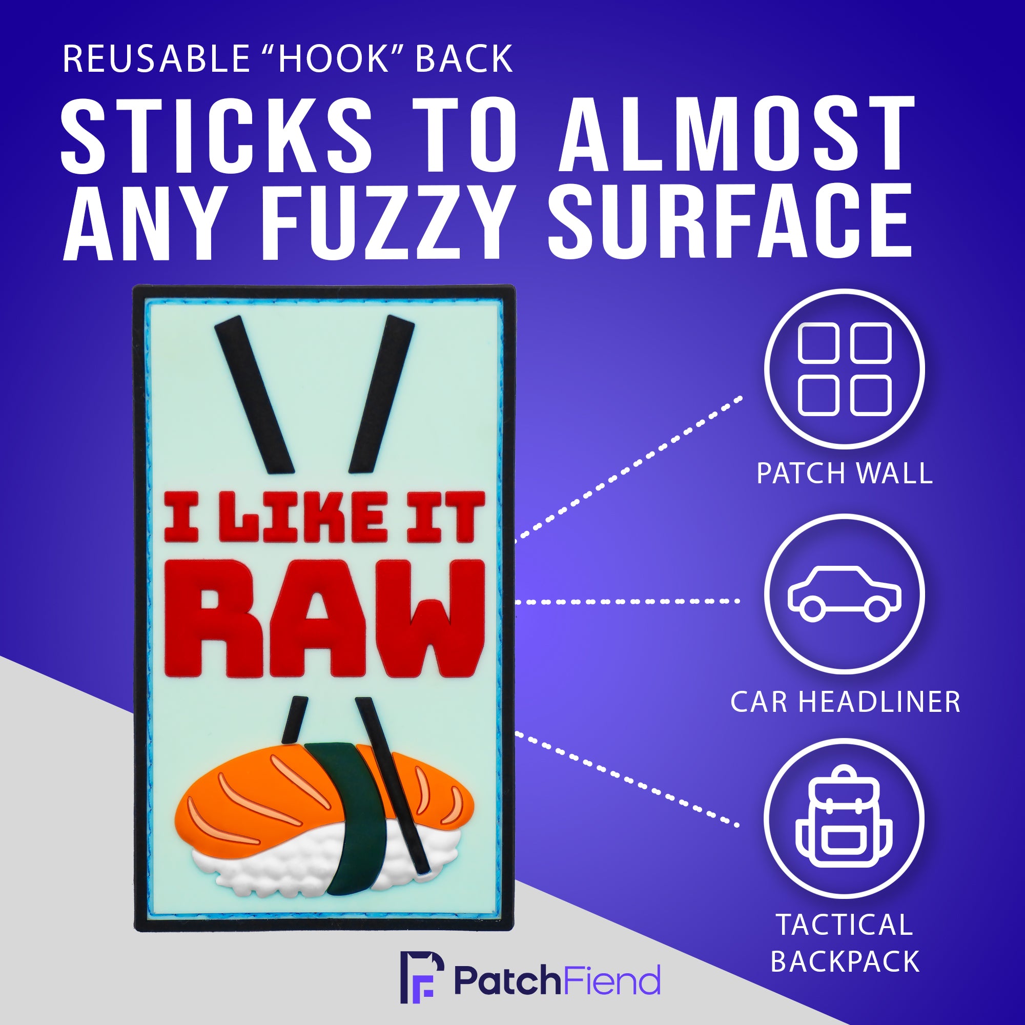 "Raw Humor" Sushi Patch
