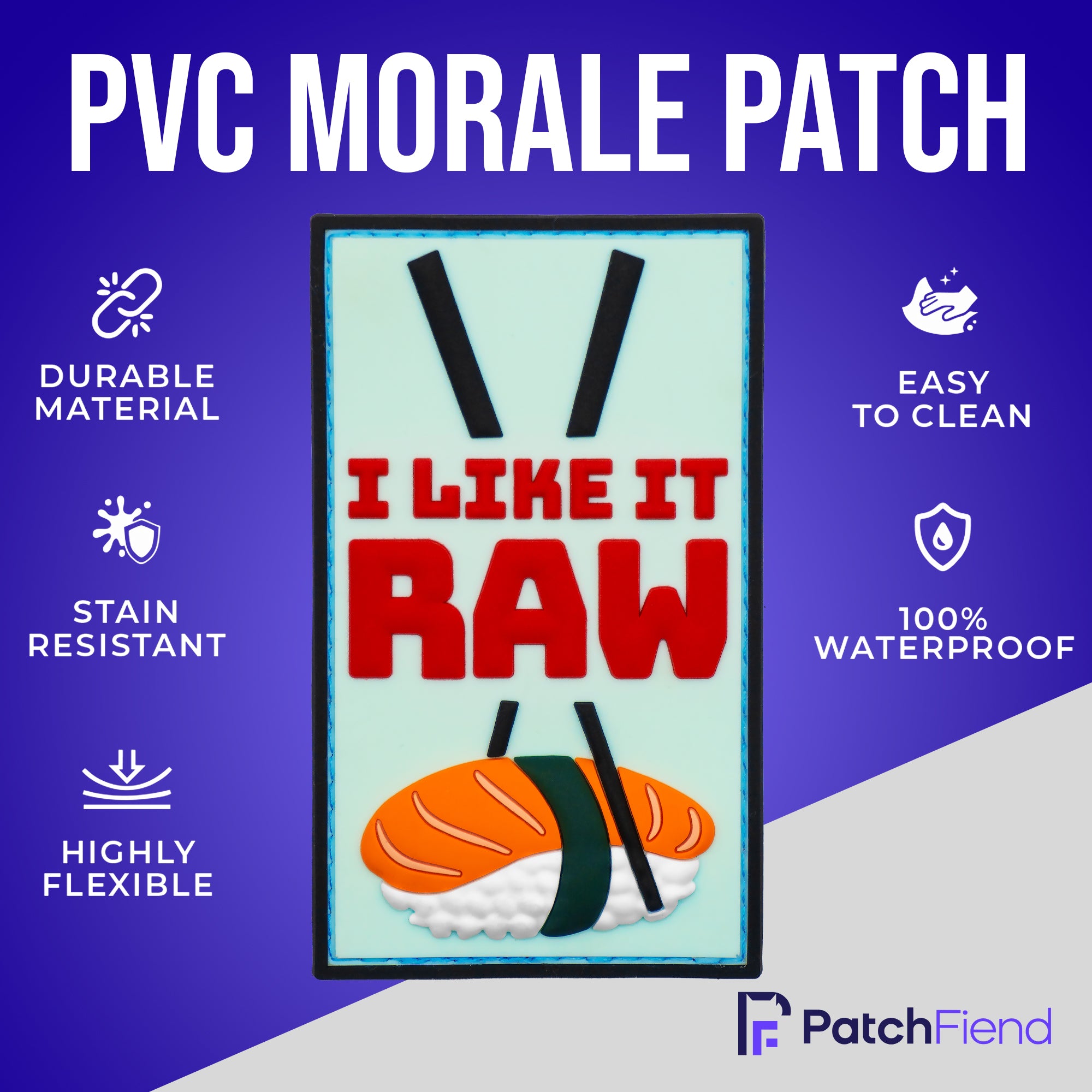 "Raw Humor" Sushi Patch