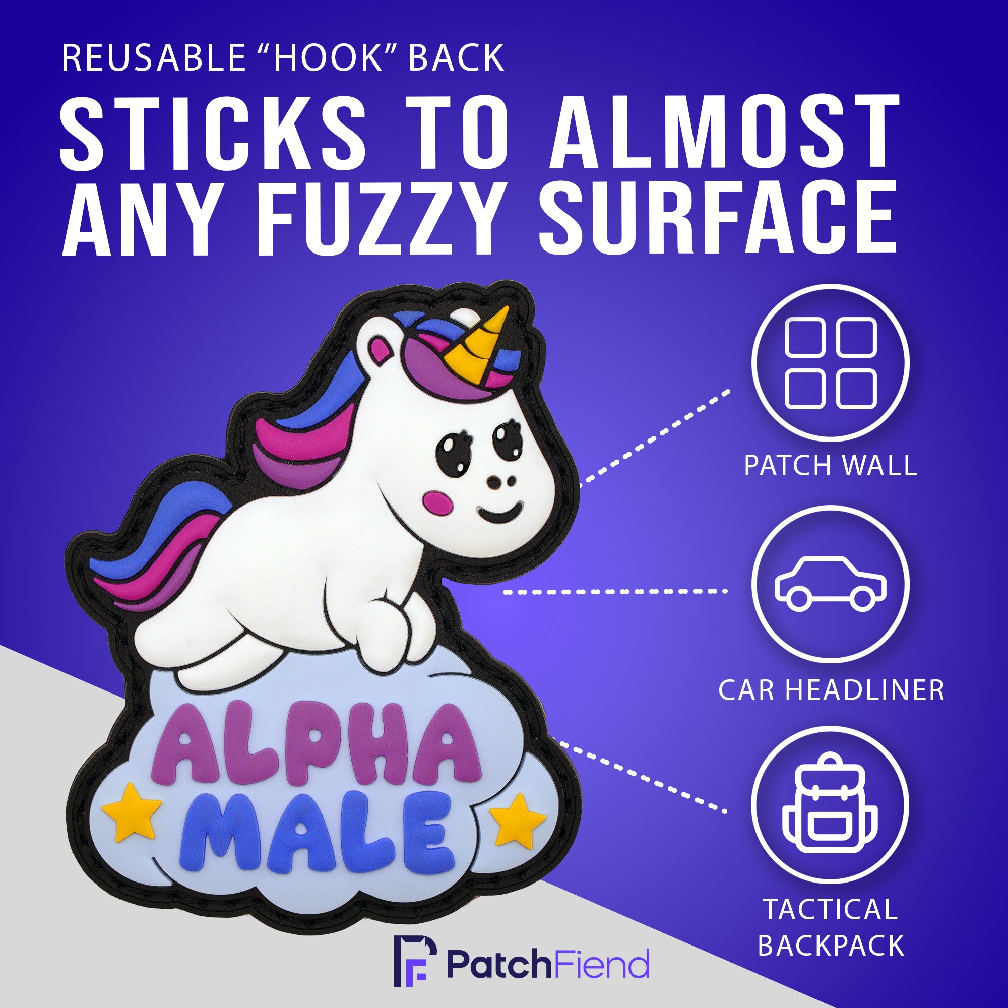 "Alpha Male" Unicorn Patch