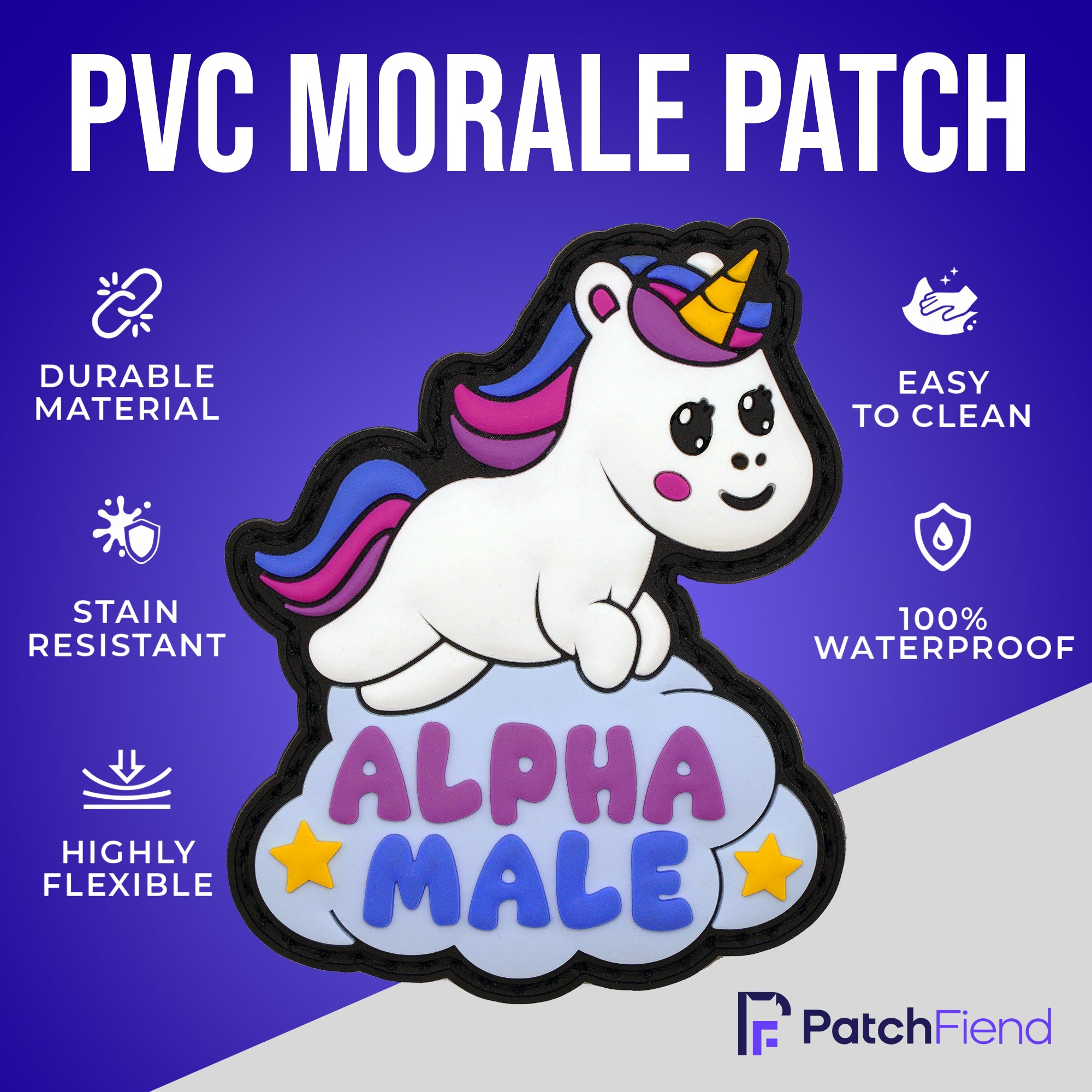 "Alpha Male" Unicorn Patch