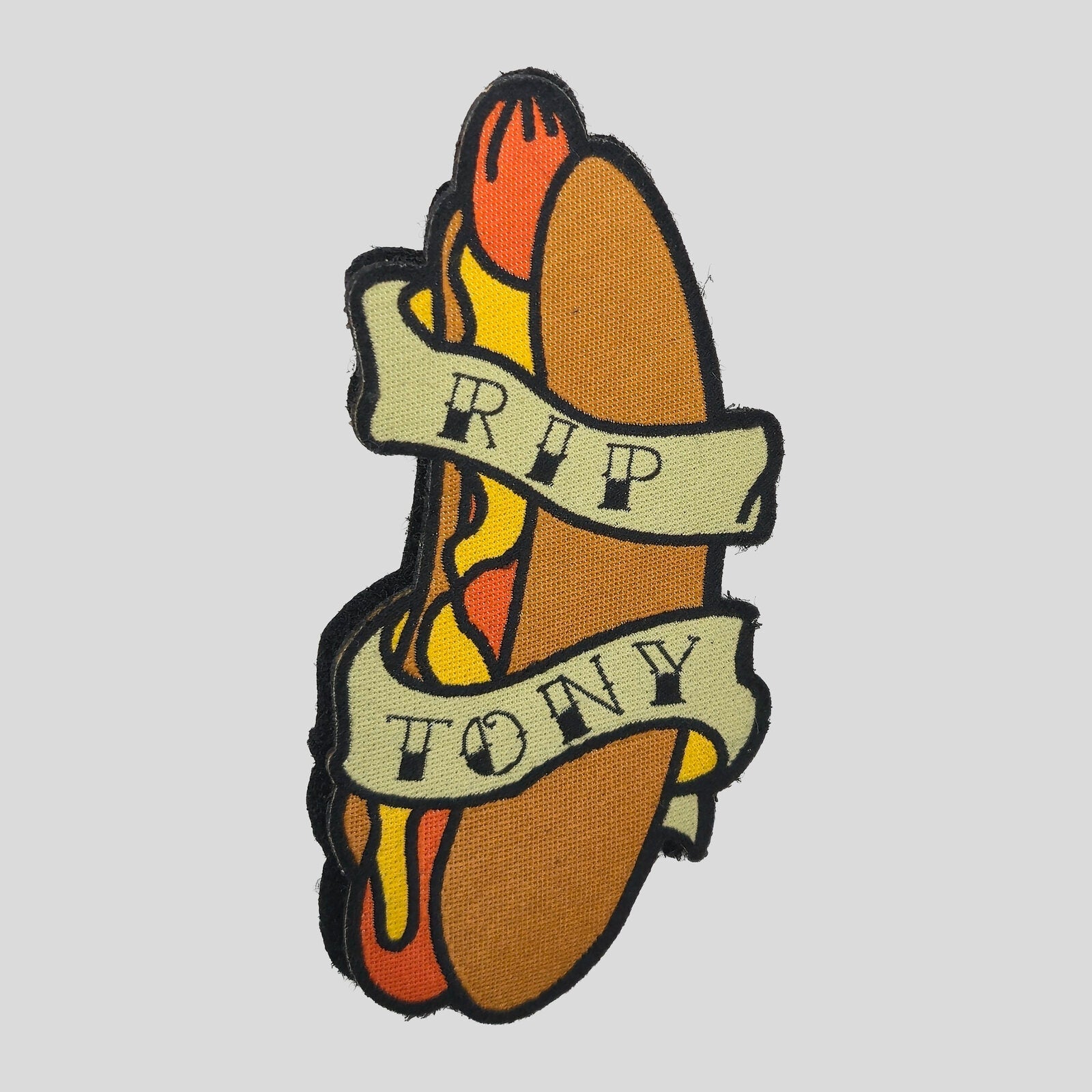 RIP Tony hot dog woven morale patch by Mojo Tactical