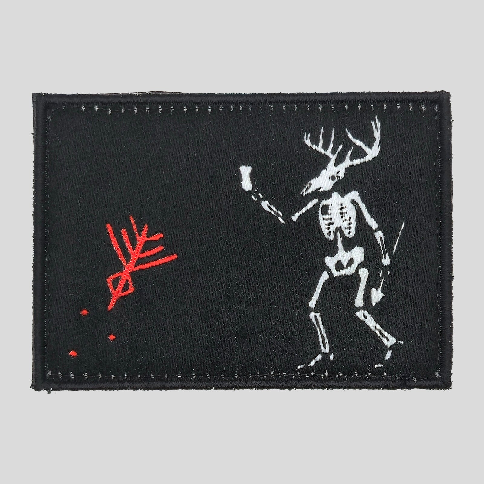 Antler shaman skeleton woven morale patch by Tactical Hostyle