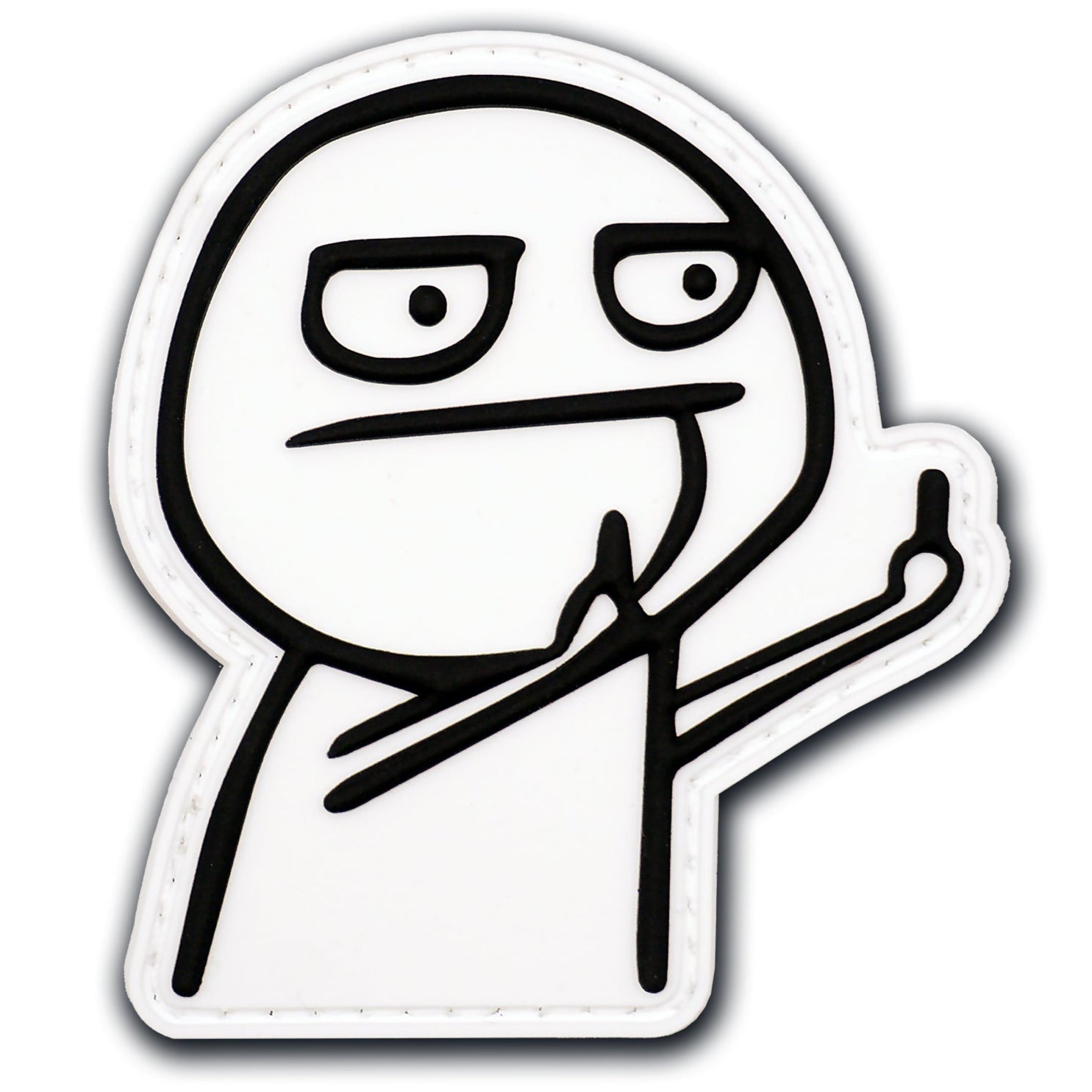 Middle Finger Meme Guy Patch