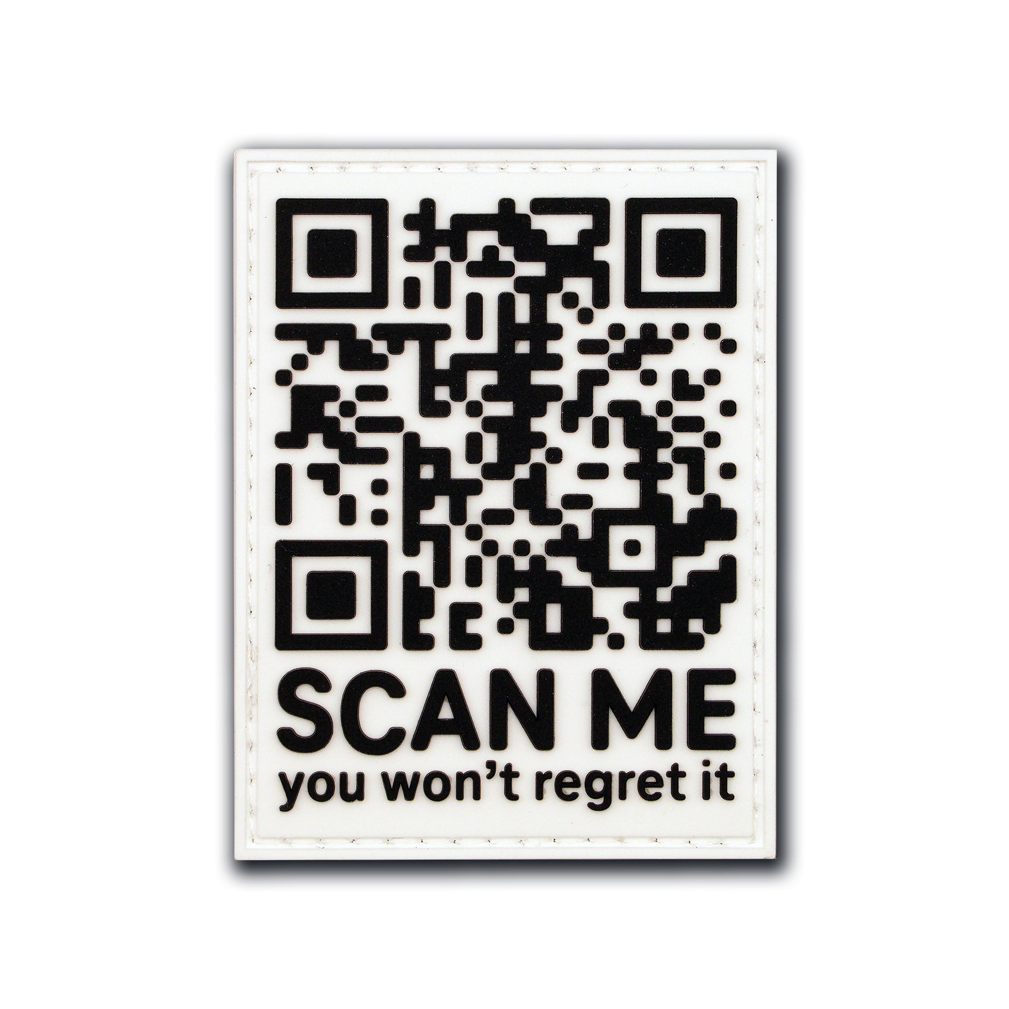 Rick Roll QR Code "Scan Me" PVC Morale Patch