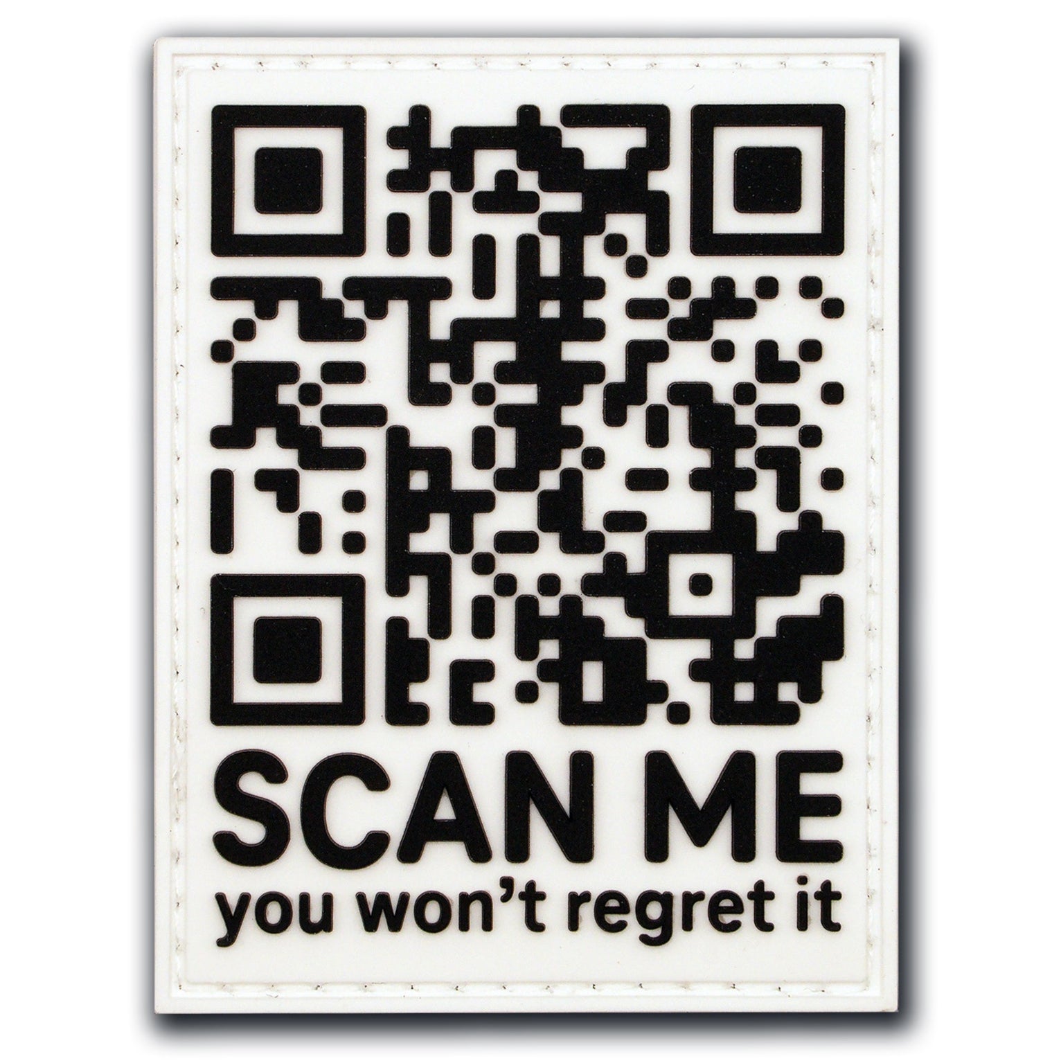 "Scan Me" Rick Roll Prank Patch