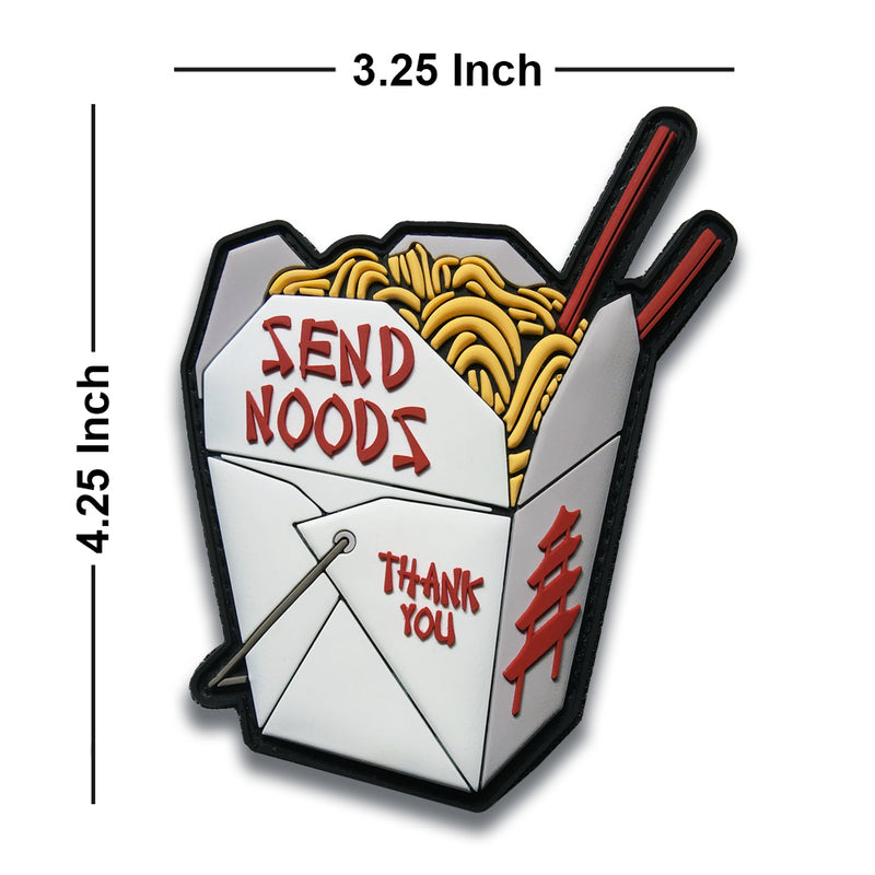 Send Noodz- Chinese Takeout Food Box PVC Morale Patch