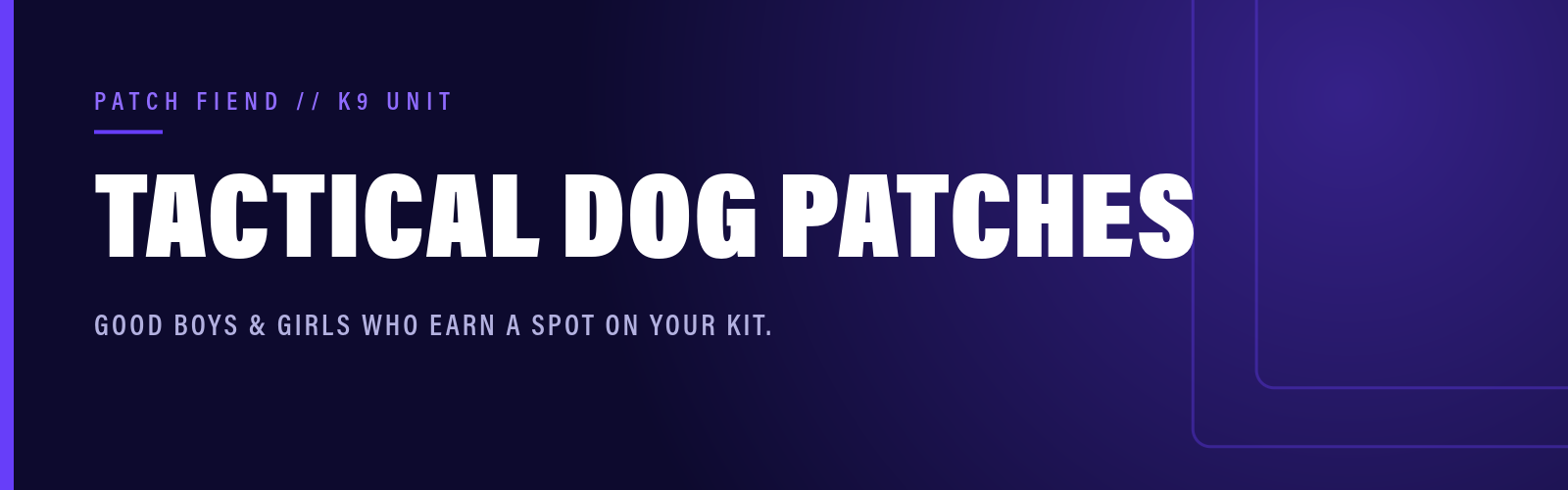 Tactical Dog Patches