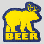 Mythical "BEER" Bear Deer Creature PVC Morale Patch, photo 7