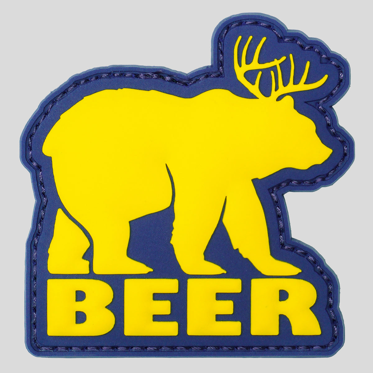 Mythical "BEER" Bear Deer Creature PVC Morale Patch, photo 7
