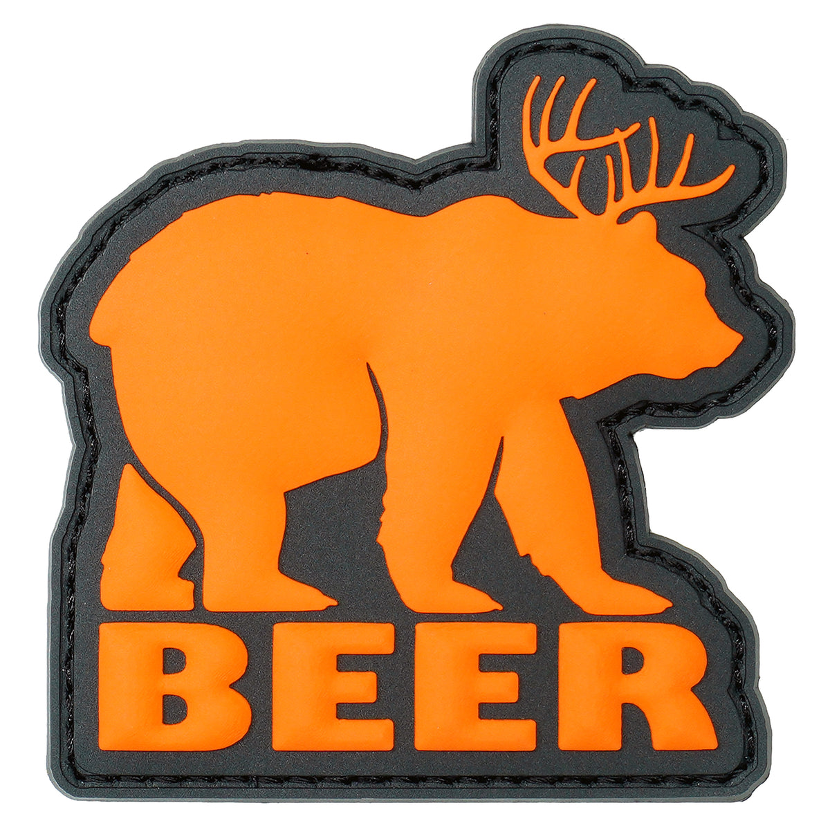 Mythical "BEER" Bear Deer Creature PVC Morale Patch, photo 9