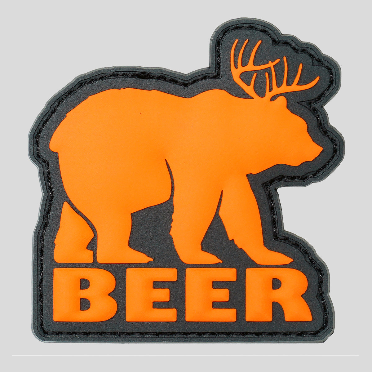 Mythical "BEER" Bear Deer Creature PVC Morale Patch, photo 12