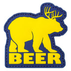 Mythical "BEER" Bear Deer Creature PVC Morale Patch, photo 8