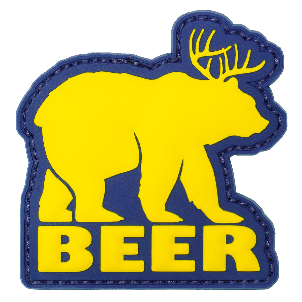 Mythical "BEER" Bear Deer Creature PVC Morale Patch, photo 8