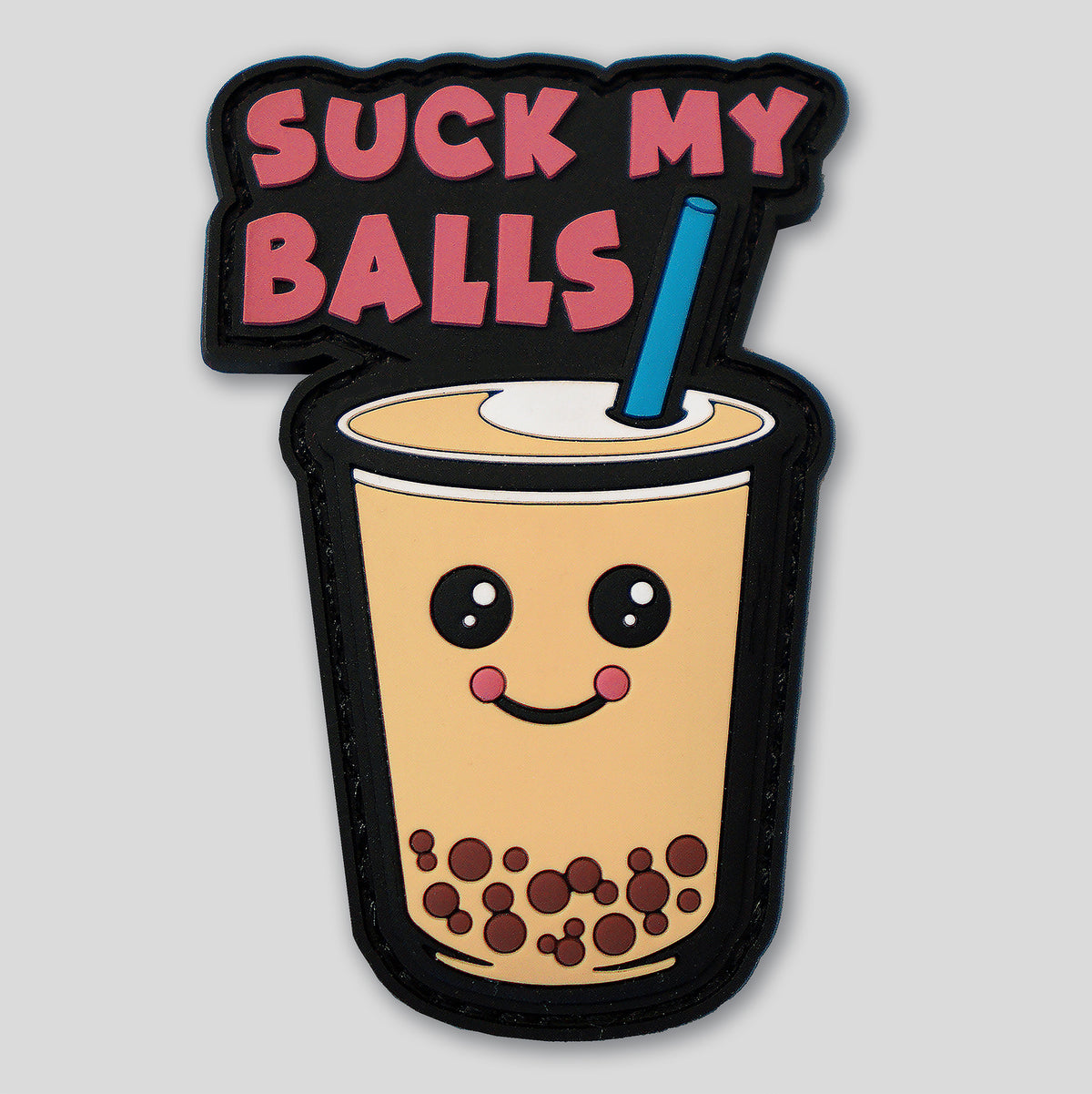 Bubble Tea Suck My Balls PVC Morale Patch