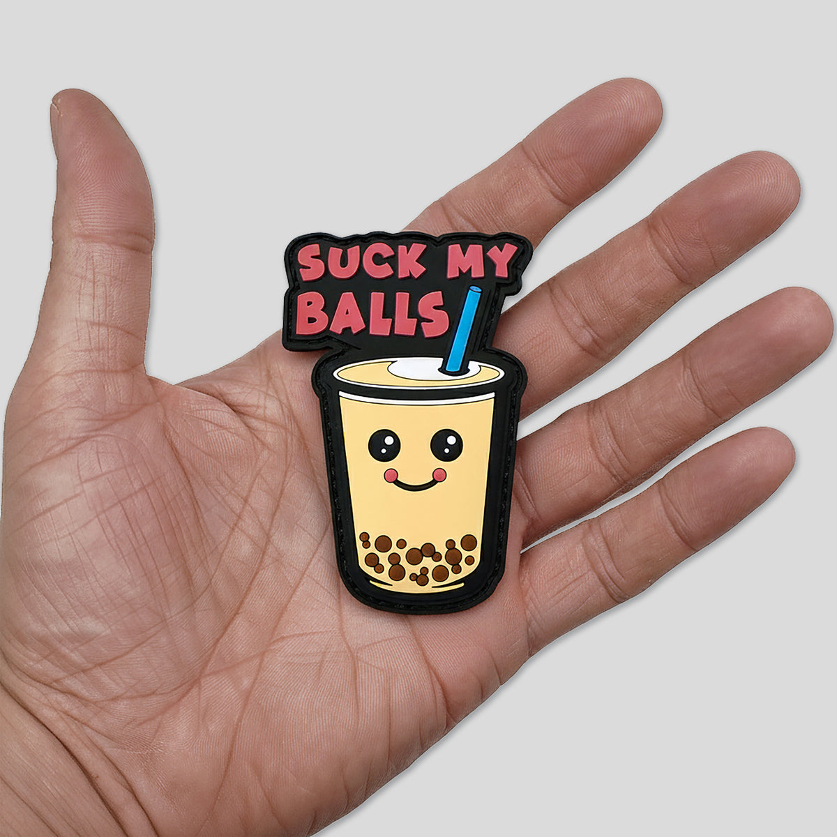 Bubble Tea "Suck My Balls" PVC Morale Patch