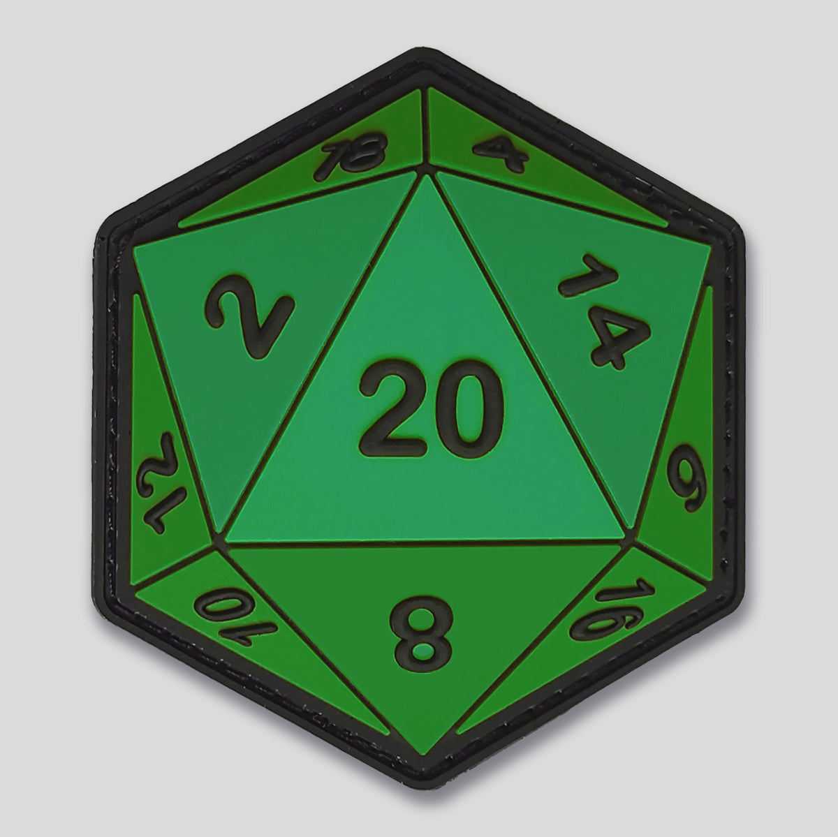 D20 Natural 20 Crit Dice PVC Morale Patch, photo 4