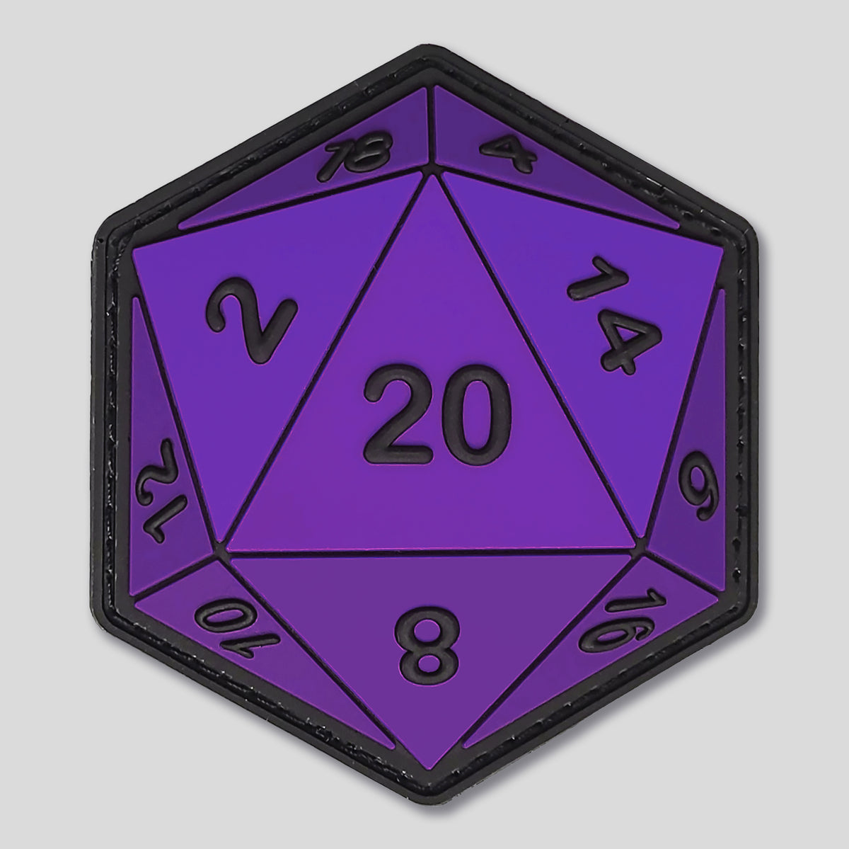 D20 Natural 20 Crit Dice PVC Morale Patch, photo 5