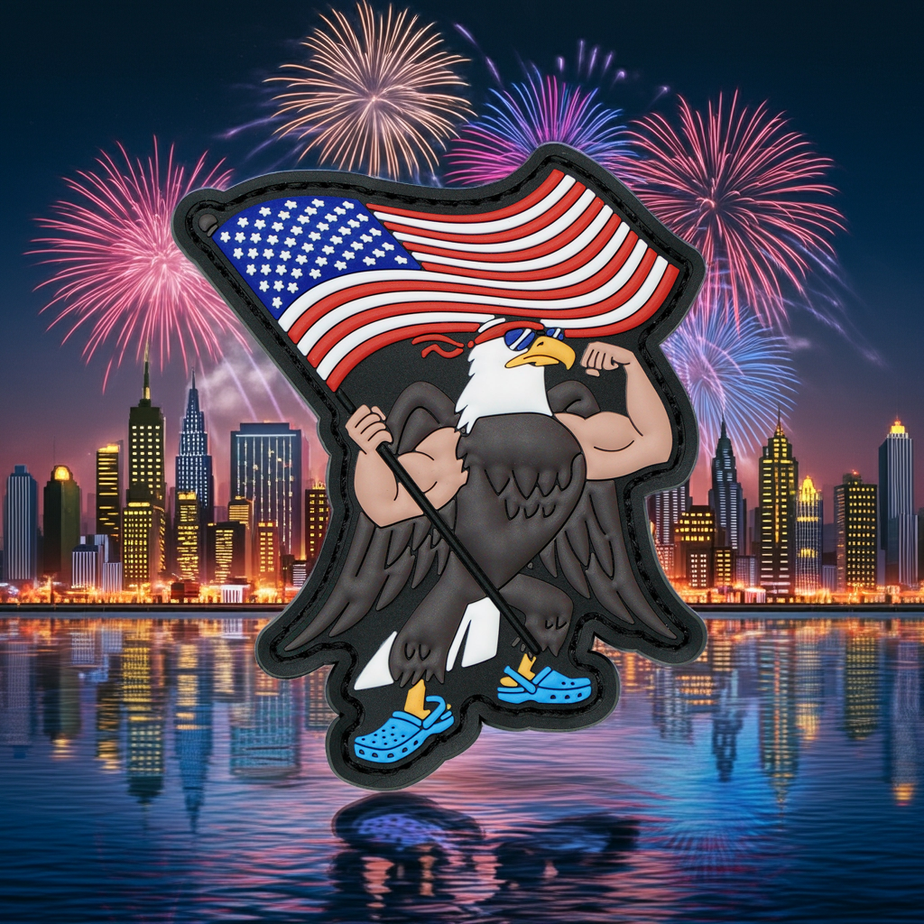 Freedom Flexing 'Merican Eagle Patch