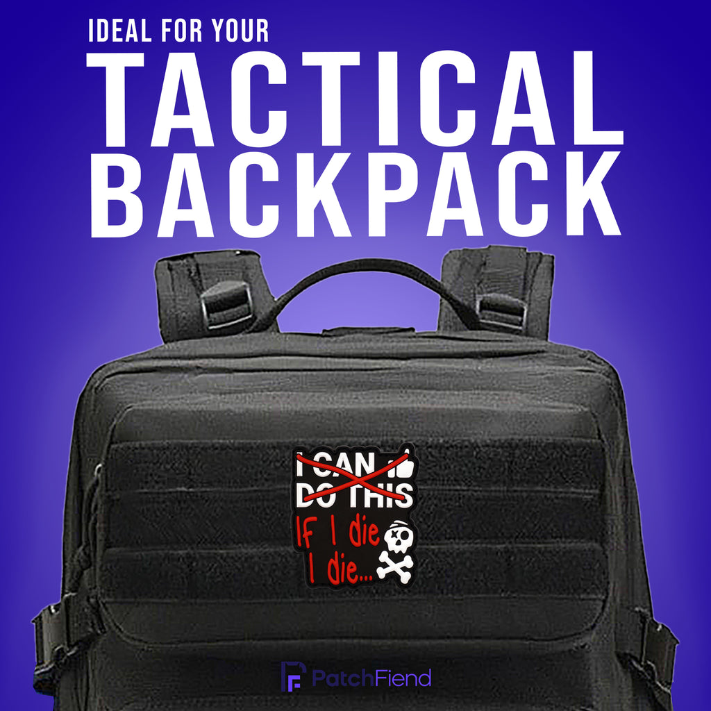"I Can Do This" Glow in the Dark PVC Morale Patch, on a backpack