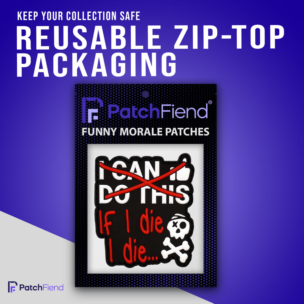 "I Can Do This" Glow in the Dark PVC Morale Patch, in its packaging