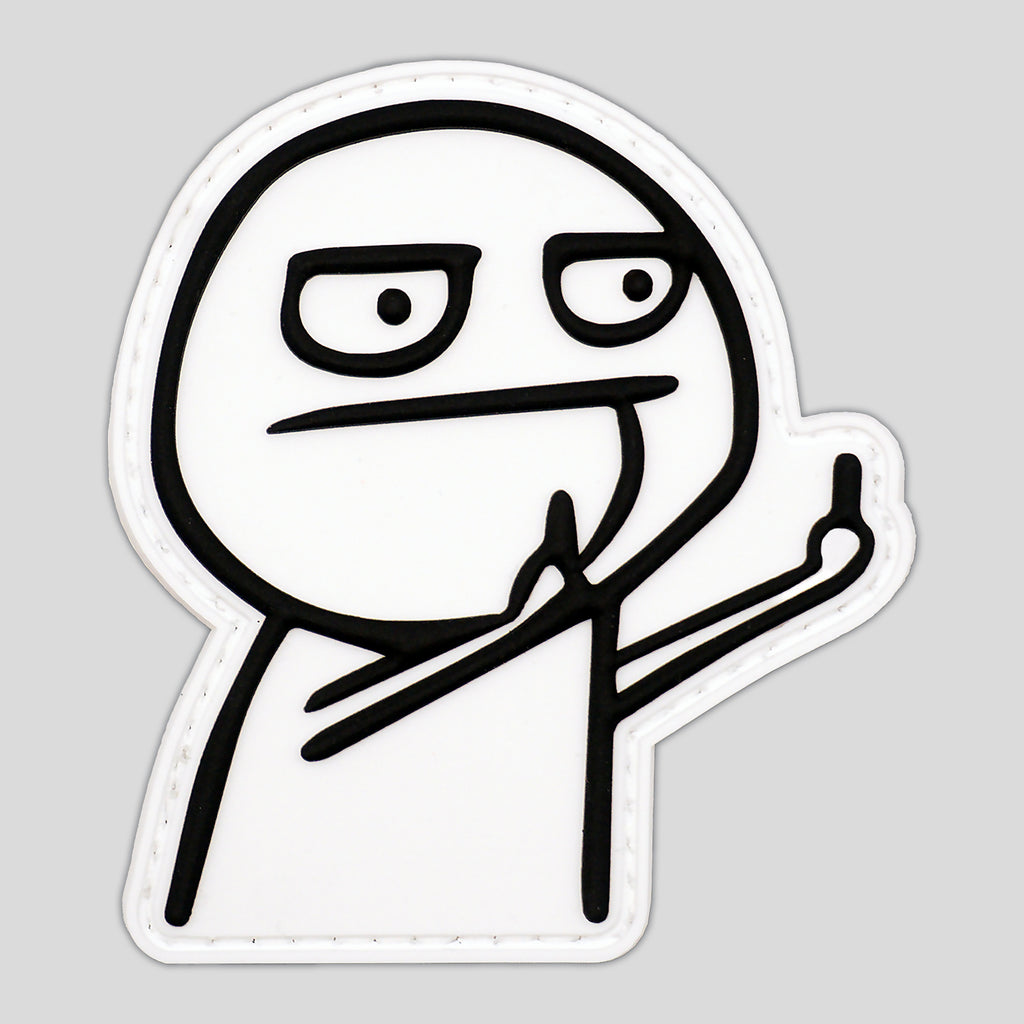 Middle Finger Meme Guy PVC Morale Patch