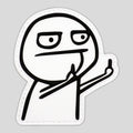 Middle Finger Meme Guy PVC Morale Patch