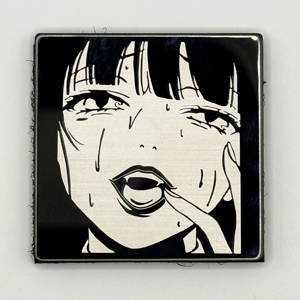 All In gambling face manga panel meme hard enamel metal patch by FOTB Patches