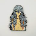 First Child blue-haired anime girl sparkle hard enamel metal patch by FOTB Patches