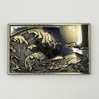 Great Wave hard enamel metal patch by FOTB Patches