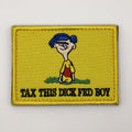 Tax This Fed Boy 90s cartoon kid yellow embroidered patch by FOTB Patches
