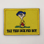 Tax This Fed Boy 90s cartoon kid yellow embroidered patch by FOTB Patches