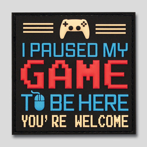 I Paused My Game PVC Morale Patch