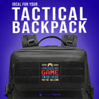 "I Paused My Game" Gamer PVC Morale Patch, on a backpack