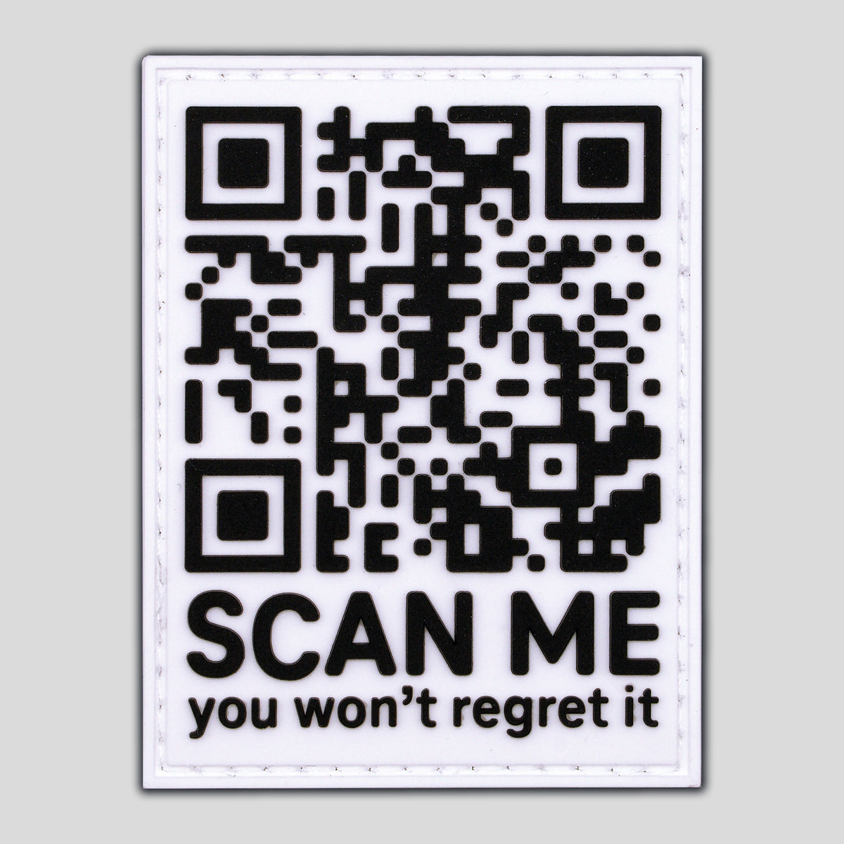 Scan Me Rick Roll QR Prank PVC Morale Patch