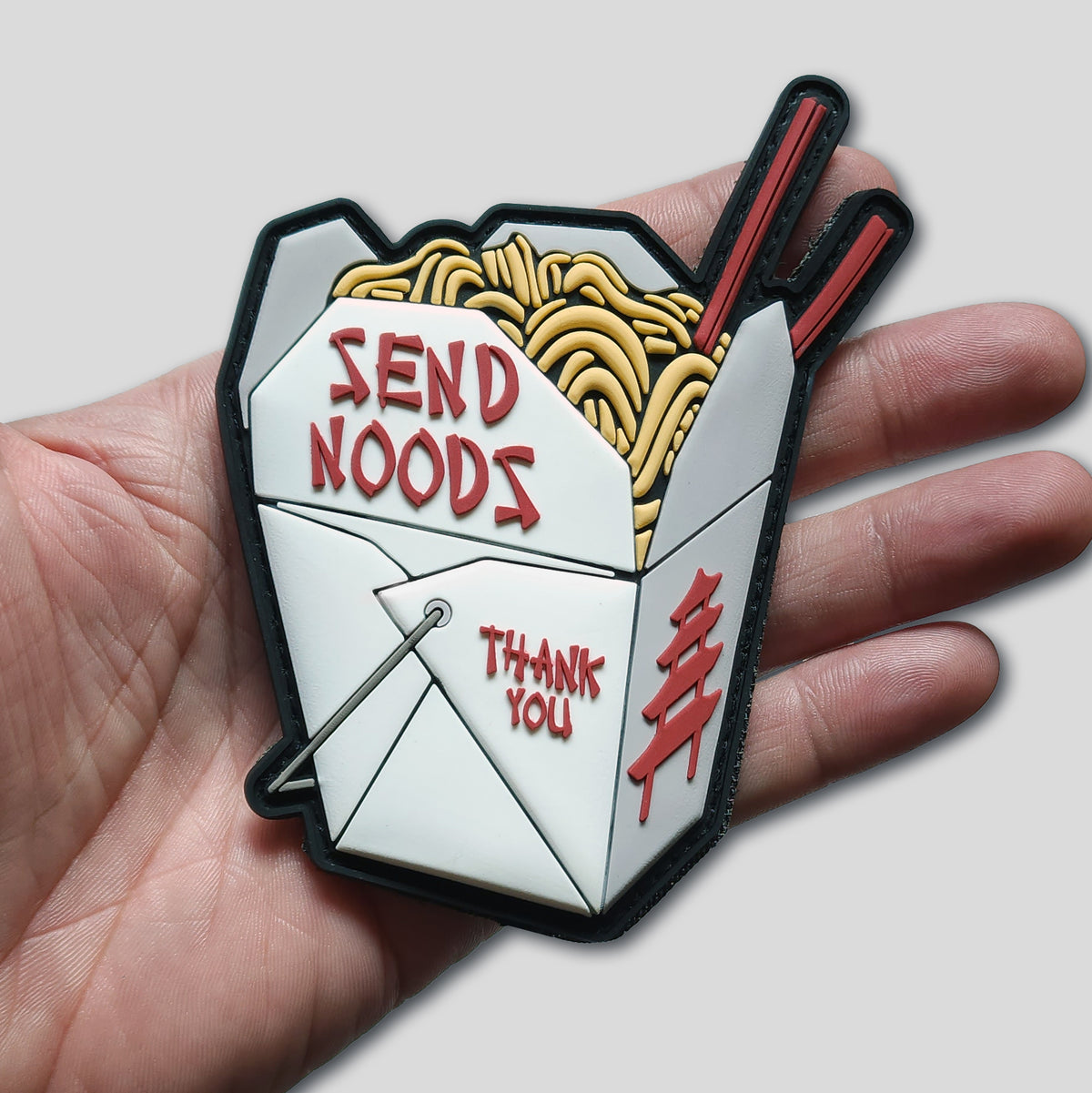 "Send Noodz" Takeout Box PVC Morale Patch