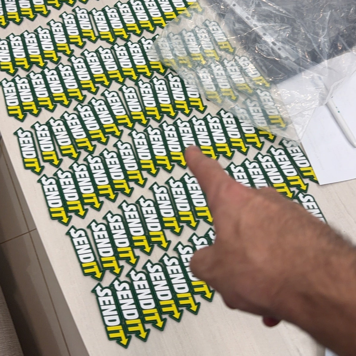 Checking a fresh run of Send It patches on the QC table