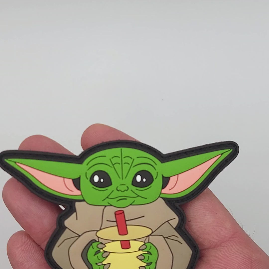 Baby Alien Boba Tea PVC Morale Patch | Slurrrp video