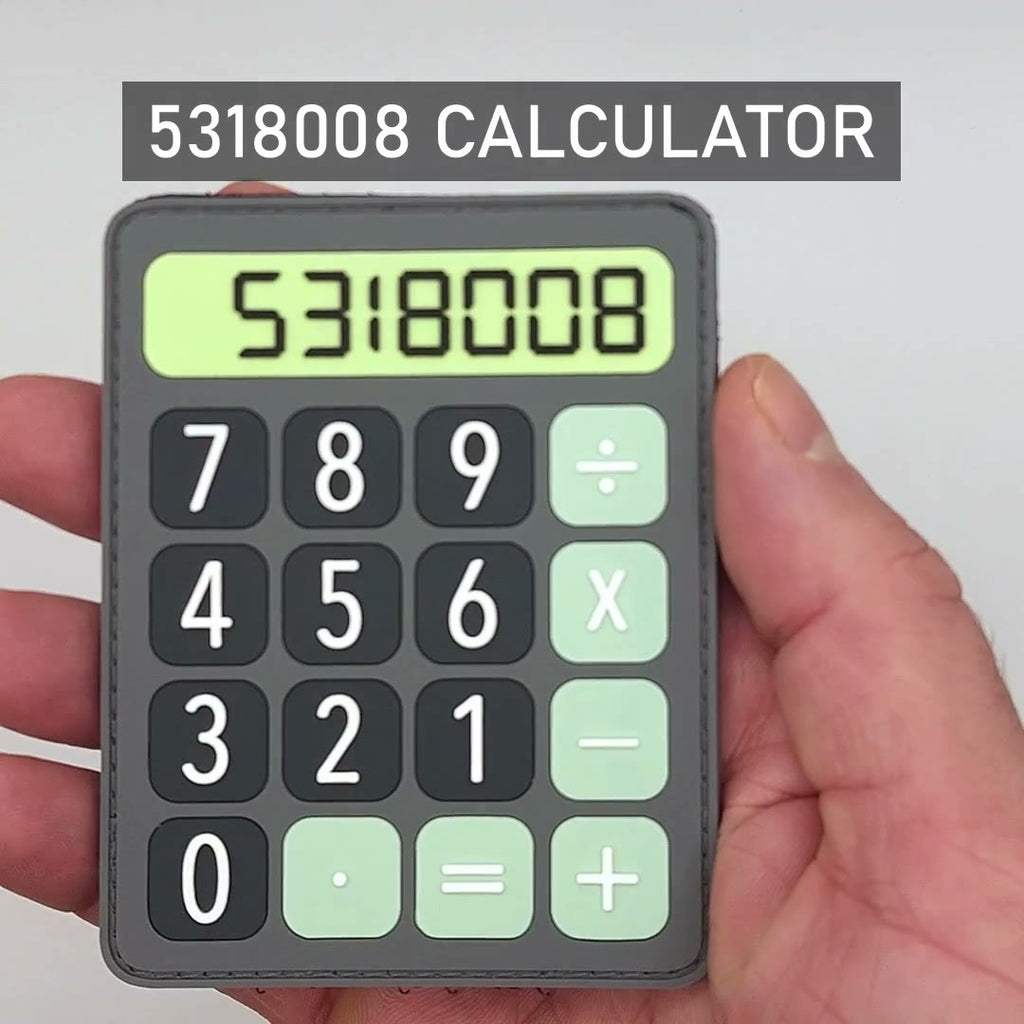 5318008 Calculator PVC Morale Patch video