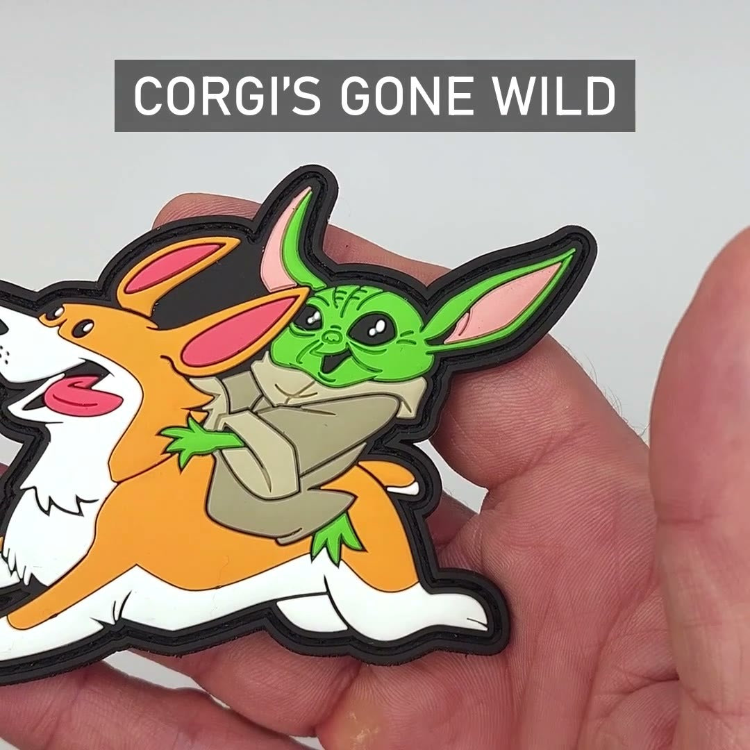 Baby Alien & Corgi Space Duo PVC Morale Patch video