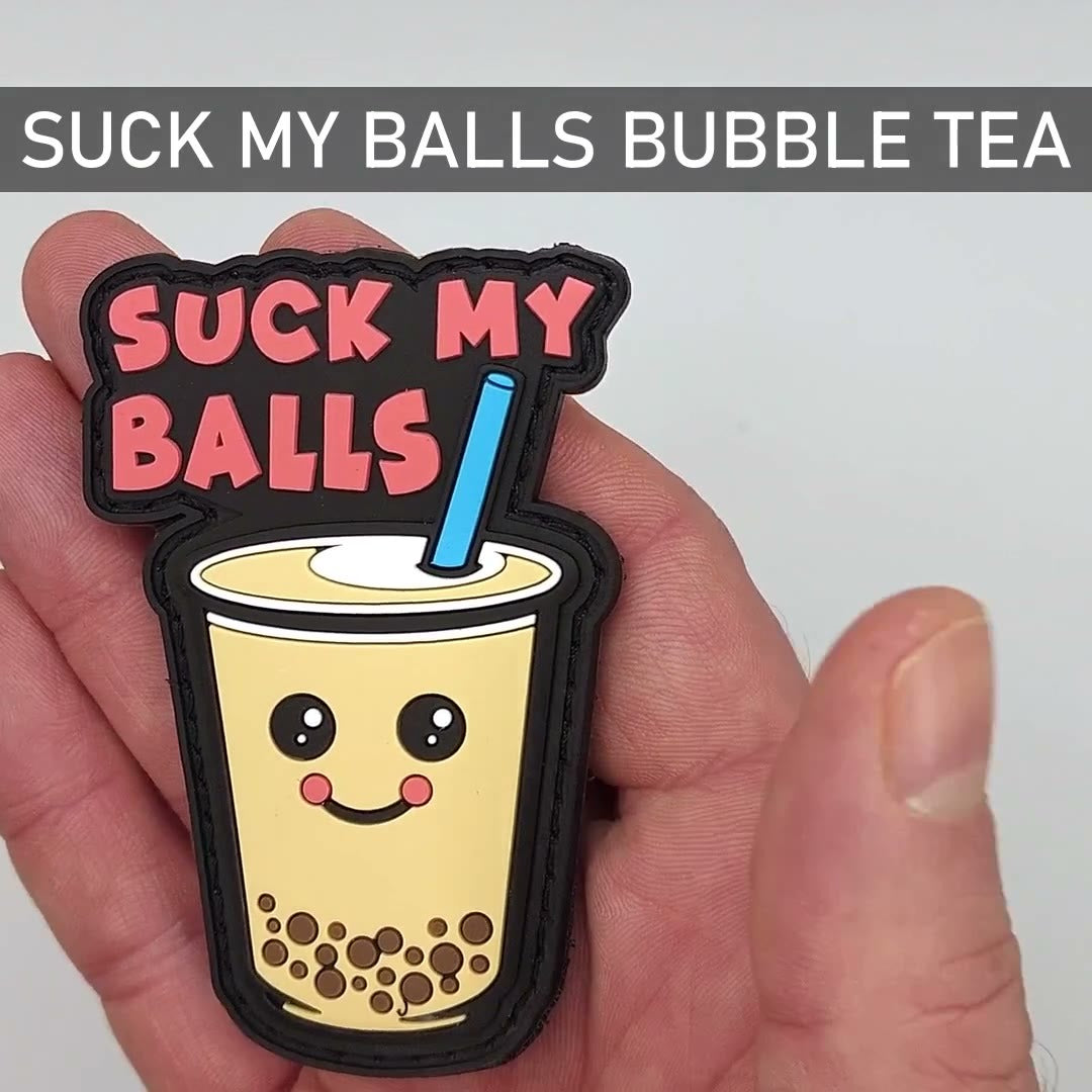 Bubble Tea "Suck My Balls" PVC Morale Patch video