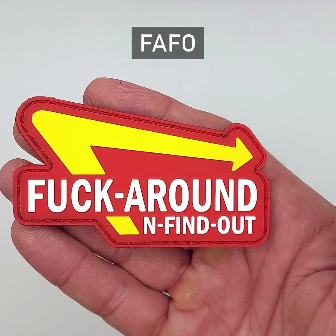 FAFO "F Around & Find Out" Fast Food PVC Morale Patch video
