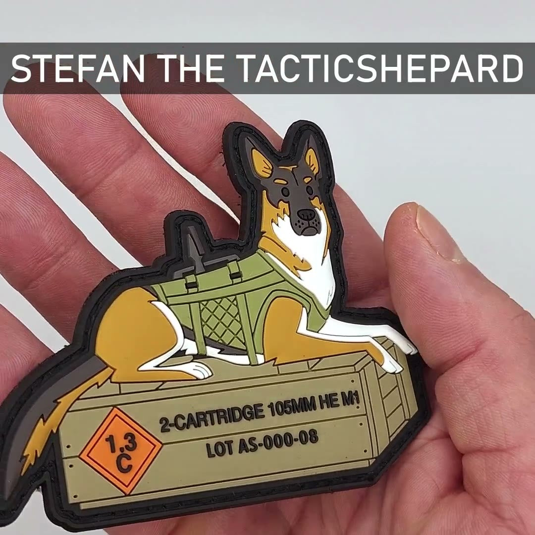 German Shepherd K9 PVC Morale Patch video