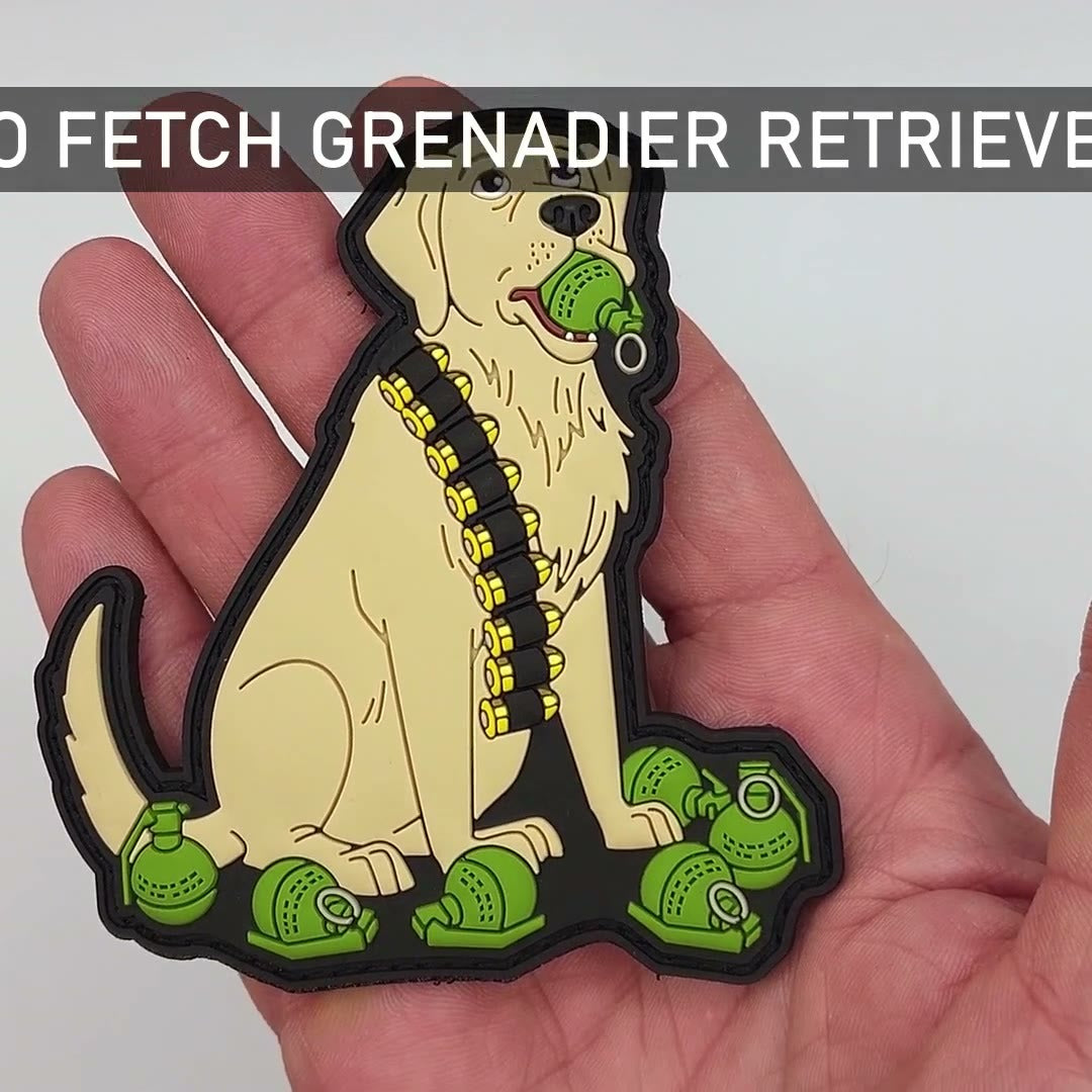 Golden Retriever Grenadier PVC Morale Patch | Go Fetch video