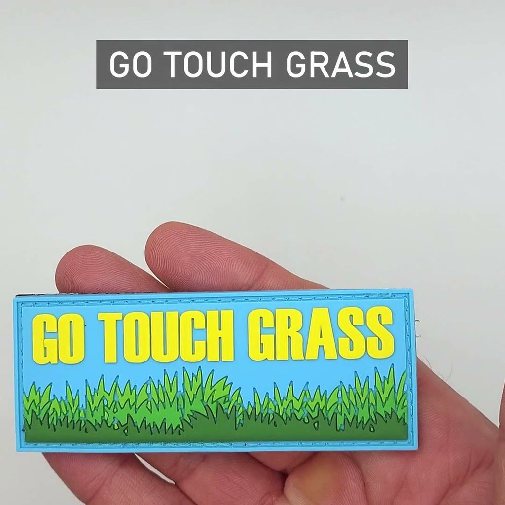 "Go Touch Grass" PVC Morale Patch video