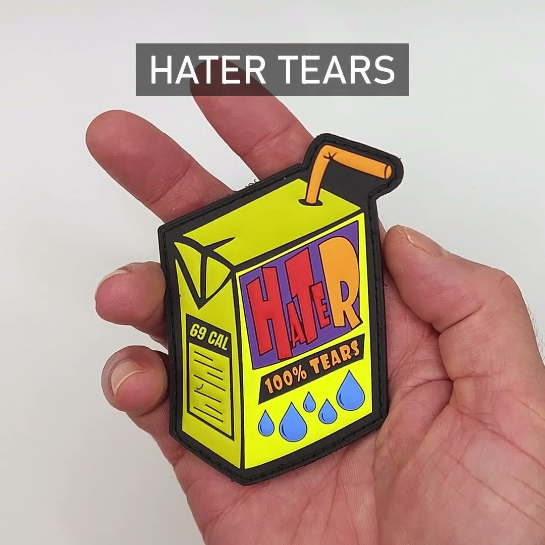 Hater Tears Juice Box PVC Morale Patch video