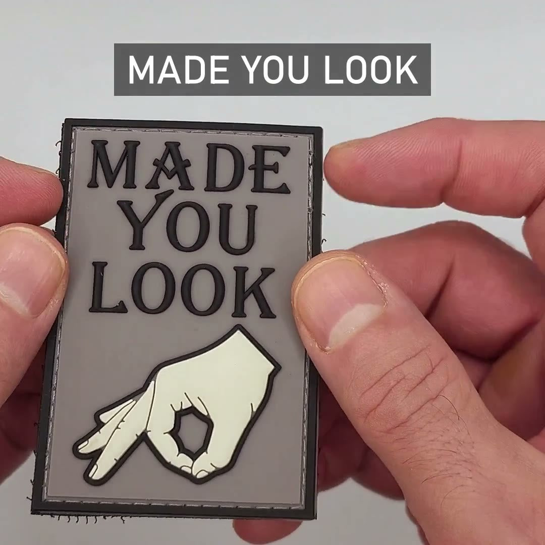"Made You Look" Circle Game PVC Morale Patch video
