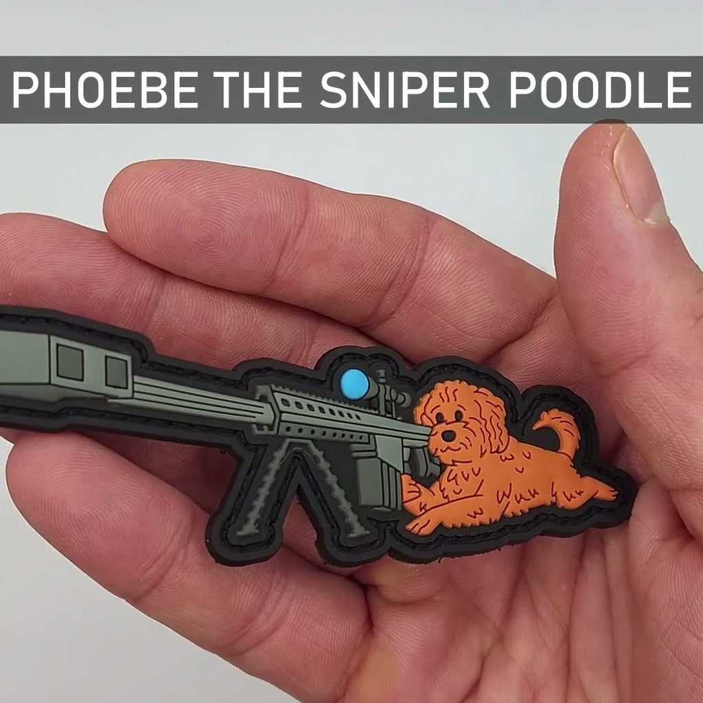 Sniper Poodle PVC Morale Patch | Phoebe video