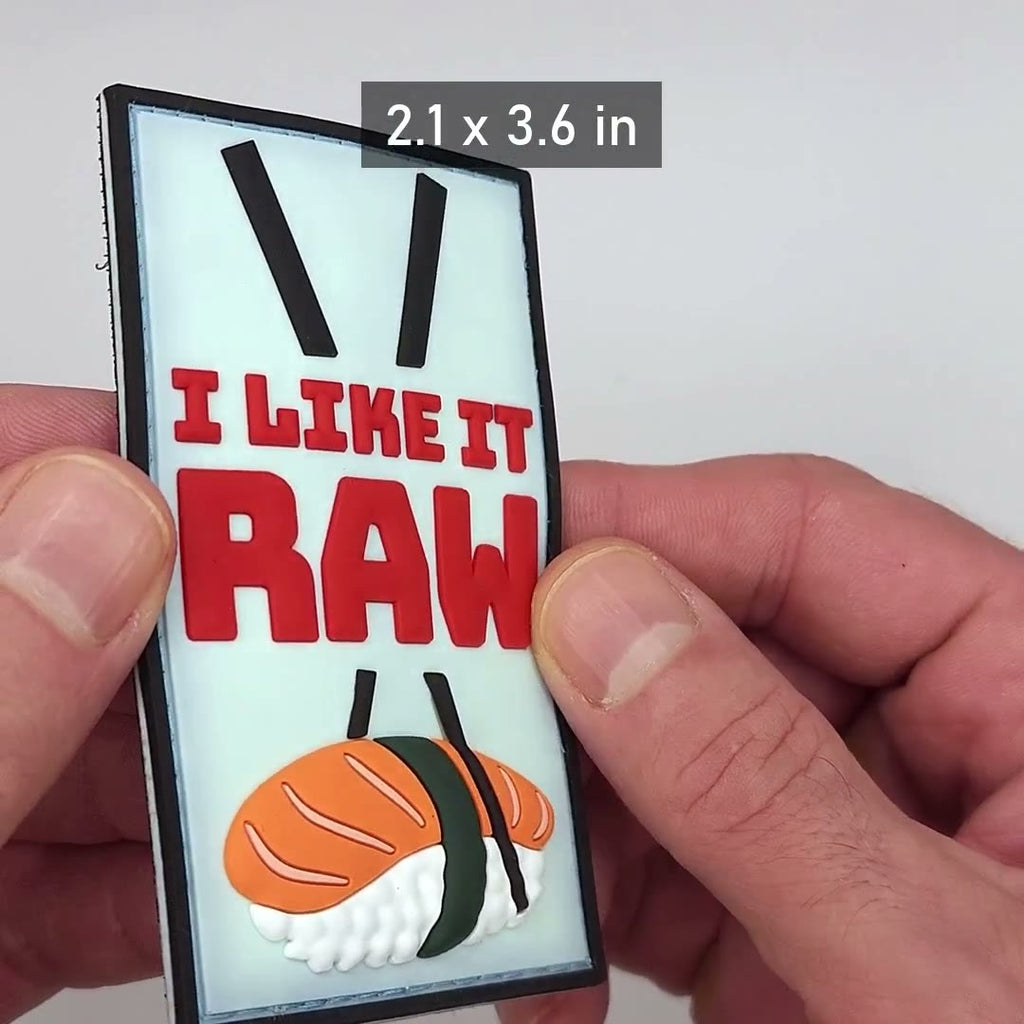 "I Like It Raw" Sushi PVC Morale Patch video