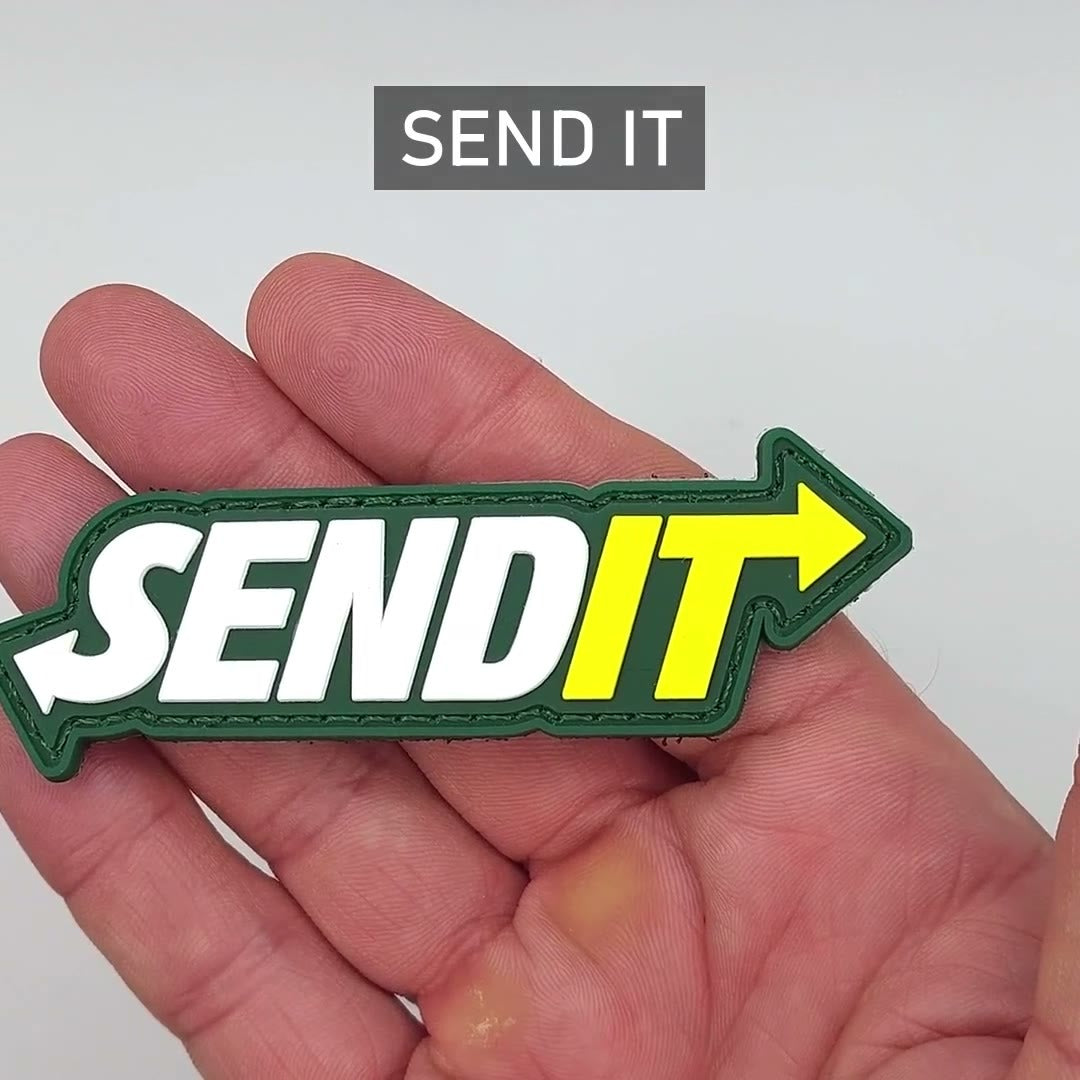 "Send It" Glow in the Dark PVC Morale Patch video