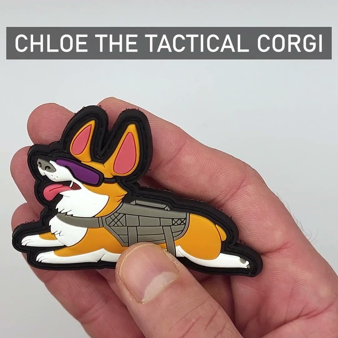 Tactical Corgi PVC Morale Patch | Chloe video